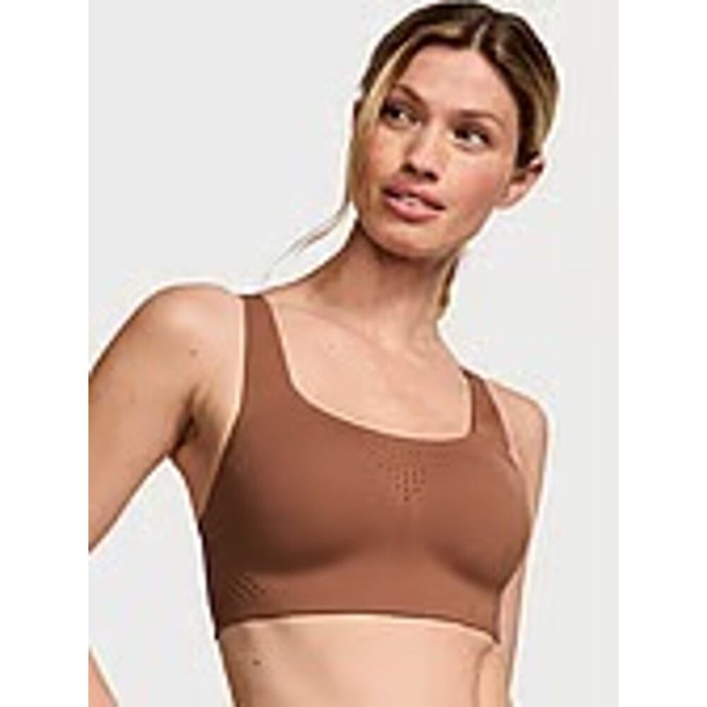 New Victoria Secret VSX Featherweight Max Sports Bra High Support Caramel 44D